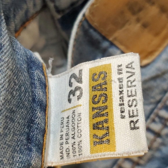 Vintage Kansas High Waist Straight Jeans Size 32 Light Wash - Picture 5 of 12